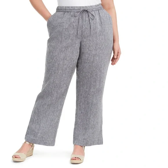 Charter Club Pants Jumpsuits Charter Club Linen Straight Leg